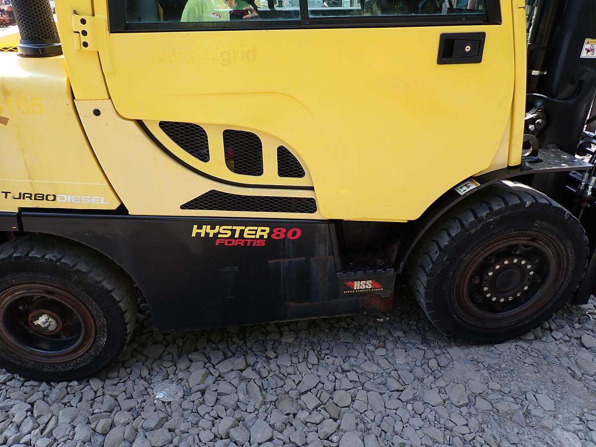 Used 2015 Hyster H80FT Diesel Forklift LOW HOURS! POSITIONERS!