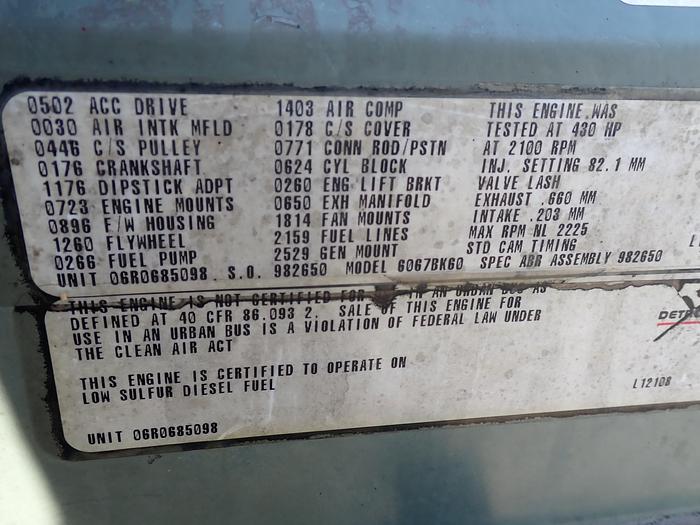 Used 2002 Detroit Diesel 12.7 Series 60 DDEC IV