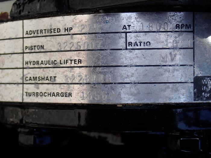 Used 1987 Cummins GTA743 Gas Generator Genset