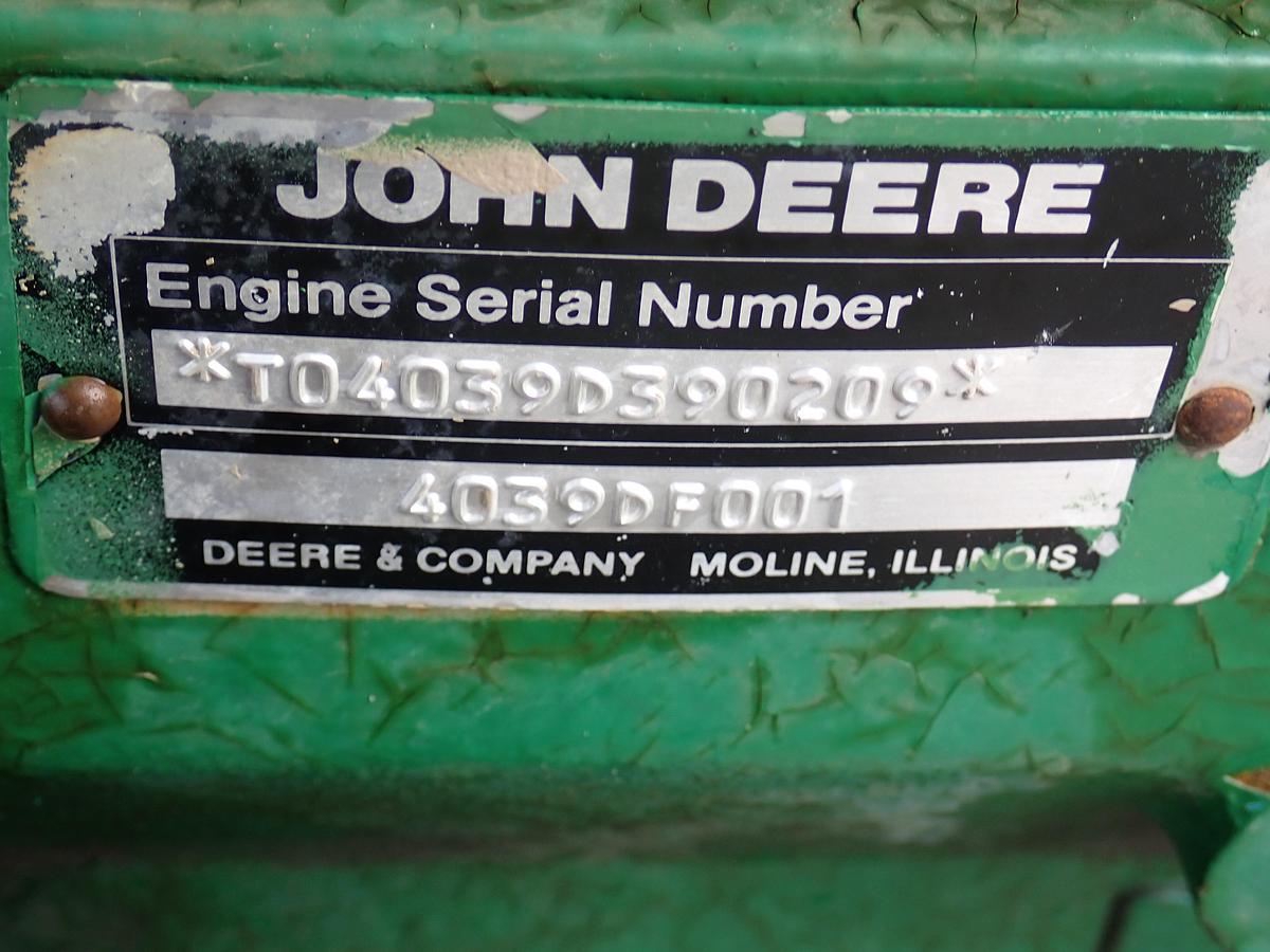 Used John Deere 4039DF001 Diesel Engine 2664 HOURS!