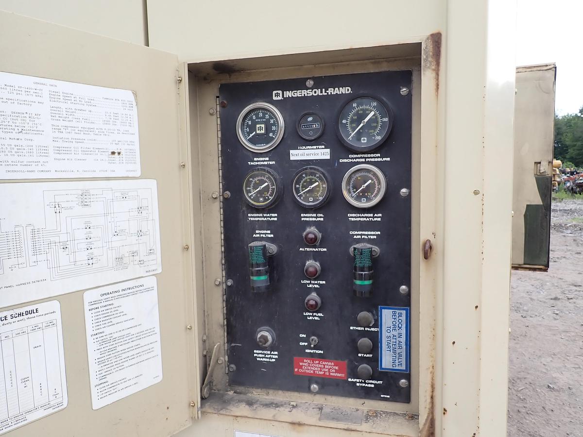 Used Ingersoll Rand XP1400WCU 1400 CFM Air Compressor 1176 HOURS!