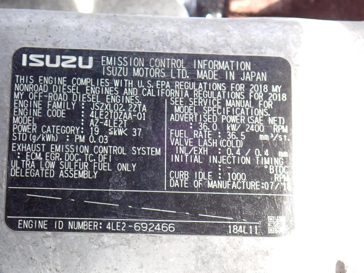 Used 2018 Isuzu 4LE2T Turbo Diesel Engine