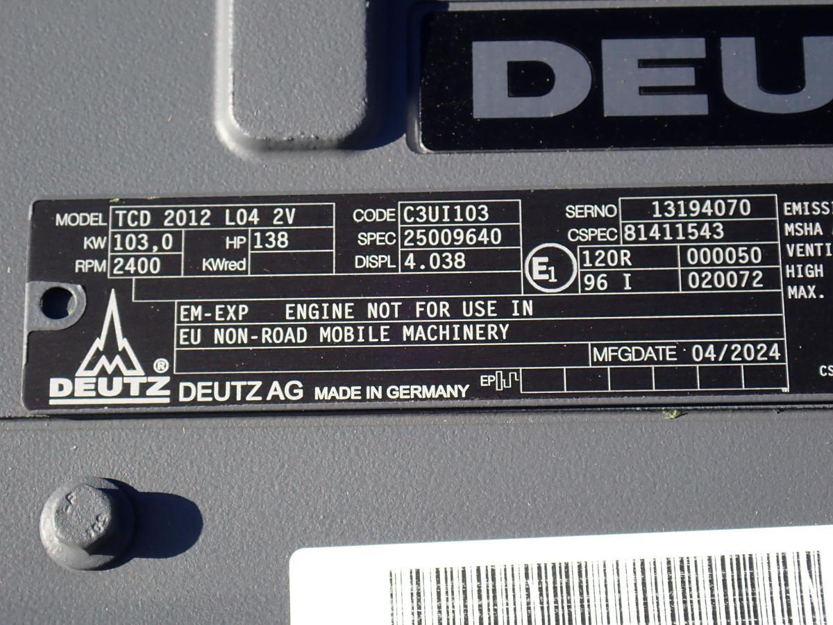 Deutz TCD2012 L04 2V FACTORY NEW ENGINES! 138 HP 