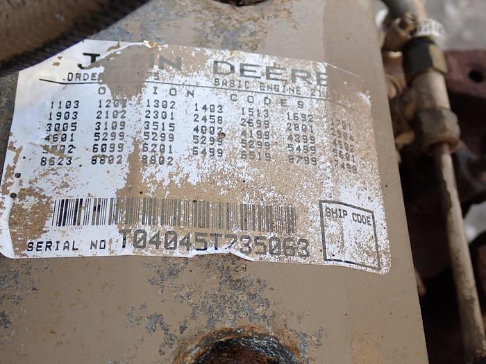 Used 1997 John Deere 4045TF150 115 HP Diesel Engine 
