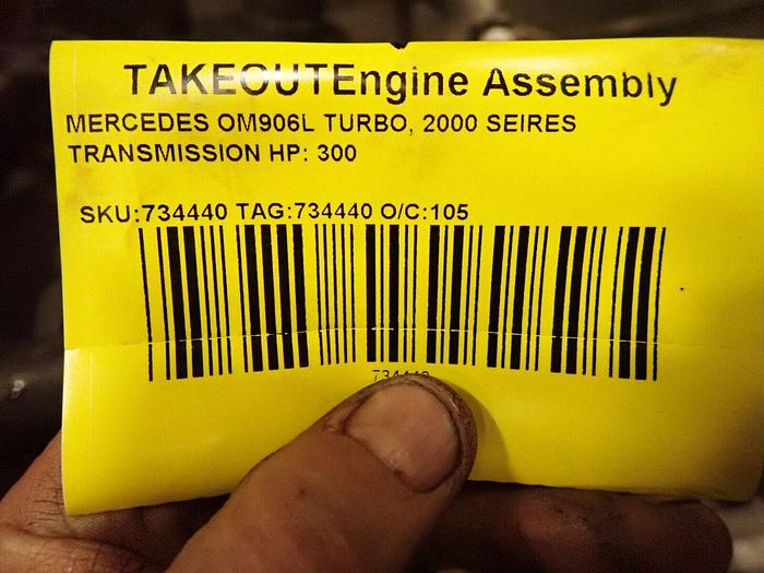 Used 2003 Mercedes OM906LA Turbo Engine RUNS MINT! Truck OM906 NATURAL GAS! CNG