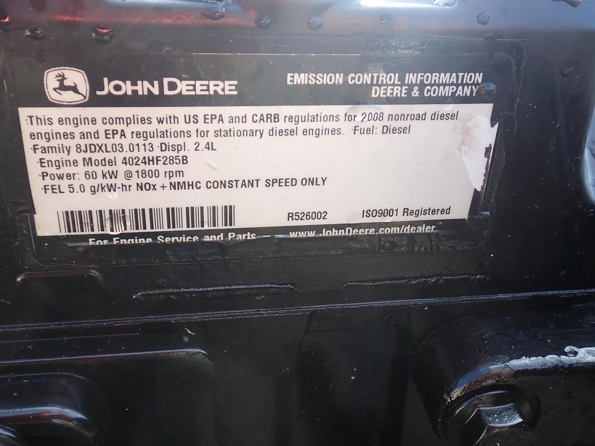 Used 2008 John Deere 4024HF285 Diesel Engine