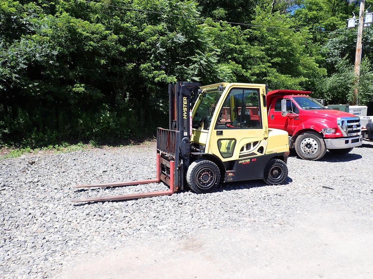 Used 2015 Hyster H80FT Diesel Forklift LOW HOURS! POSITIONERS!