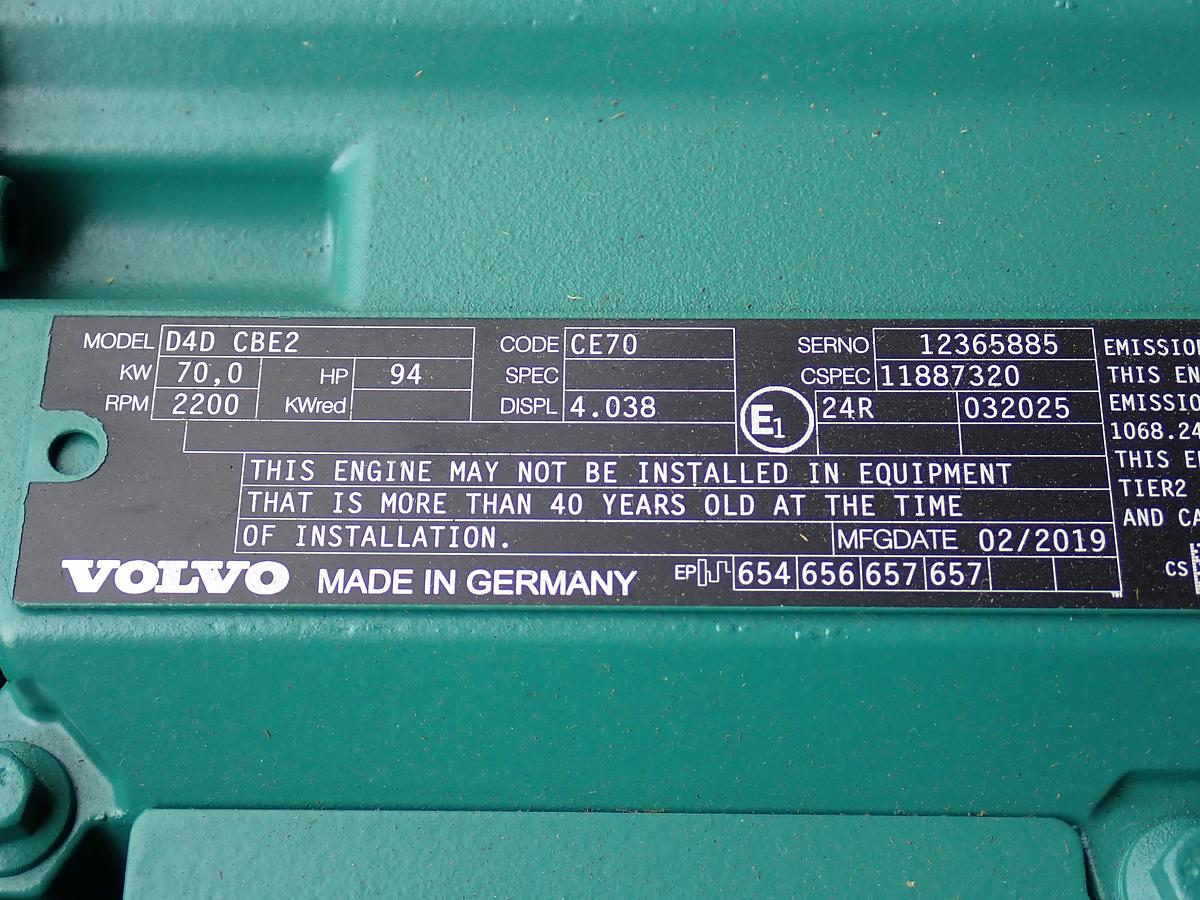 2019 Volvo D4D CBE2 UNUSED Diesel Engine