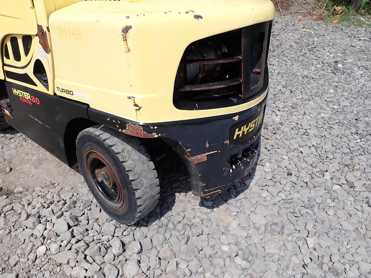 Used 2015 Hyster H80FT Diesel Forklift LOW HOURS! POSITIONERS!