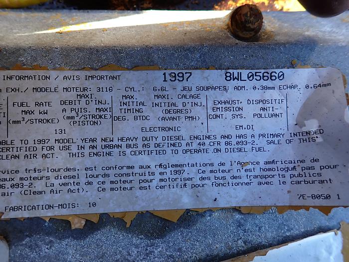 Used 1998 Caterpillar 3116E Diesel Truck Engine ELECTRONIC