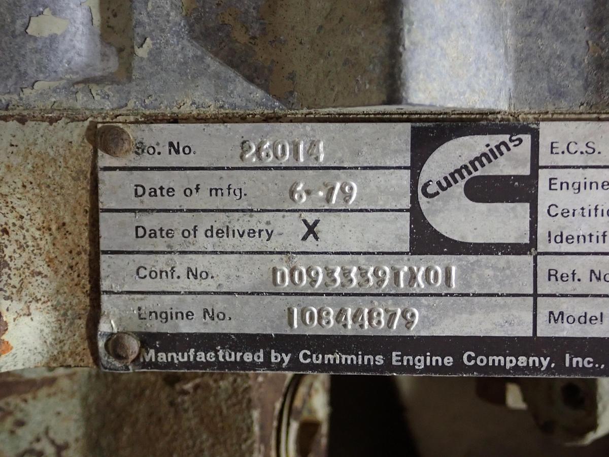 Used 1979 Cummins NTC400 Diesel Engine BIG CAM 400 HP! CPL 0393