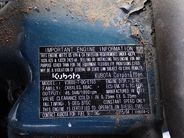 Used 2015 Kubota V3600-T-BG-ET03 Diesel Engine
