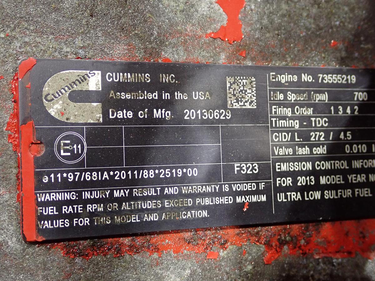 Used Cummins QSB 4.5 Diesel Engine CPL 3962
