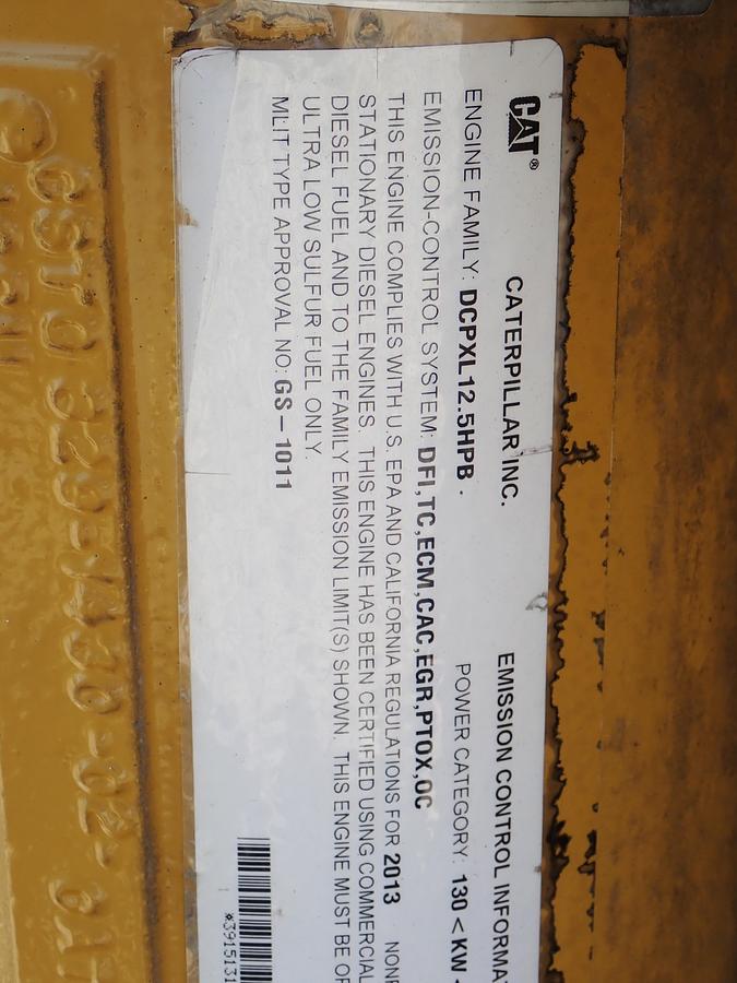 Used 2013 CAT C13 Diesel Engine A/R 417-2604 980K Loader