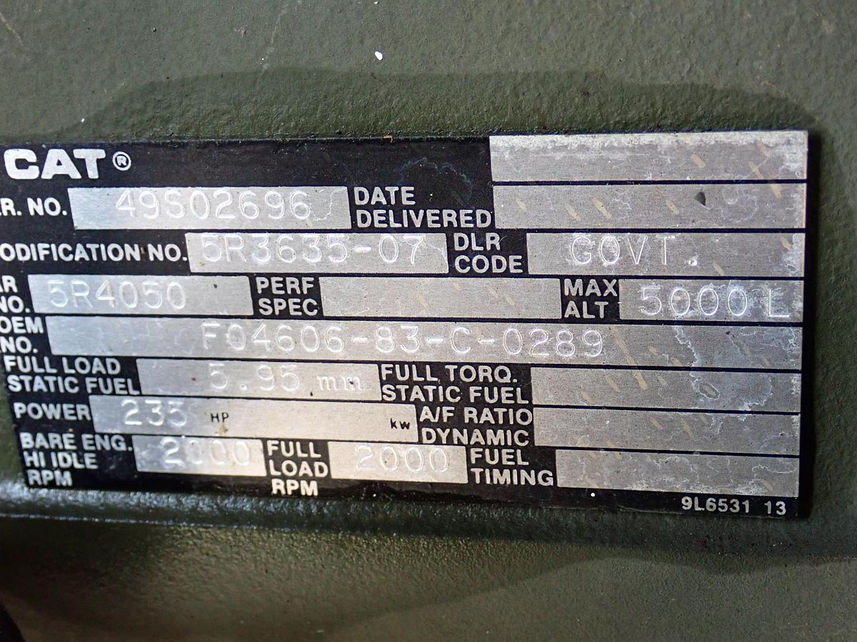 Used 1990 Libby MEP007B 100 KW Diesel Generator GOV'T SURPLUS