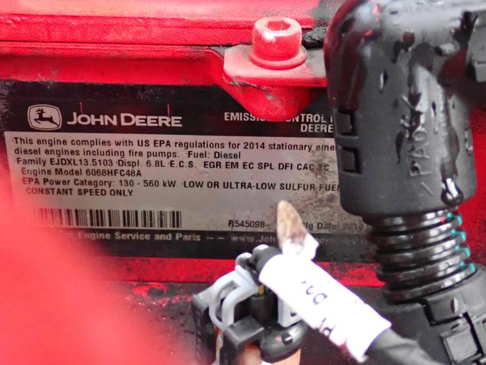 Used 2014 John Deere 6068HFC48 Diesel Fire Pump Engine