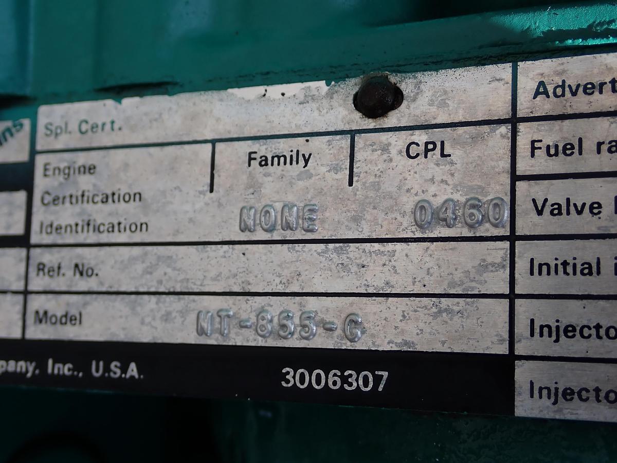 Used 1981 Cummins NT855-G Big Cam Diesel Power Unit CPL 0460