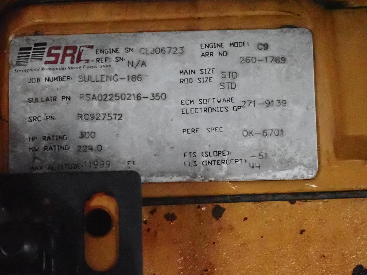 Used 2016 Sullair 900HAFDTQ 900 CFM Air Compressor