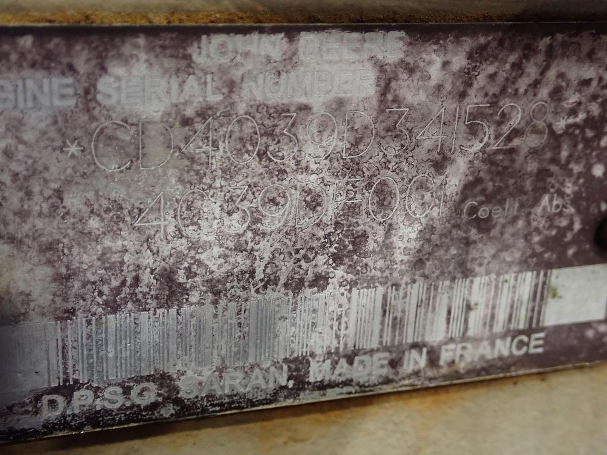 Used John Deere 4039DF001 Diesel Engine