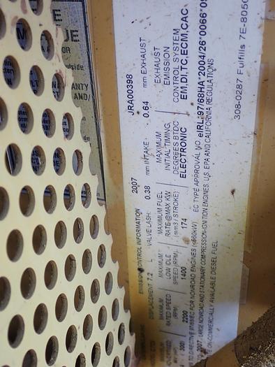 Used 2007 CAT C7 Industrial Power Unit A/R 270-7235