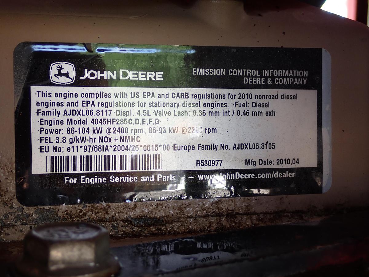 Used 2010 John Deere 4045HF285 Diesel Engine POWER UNIT
