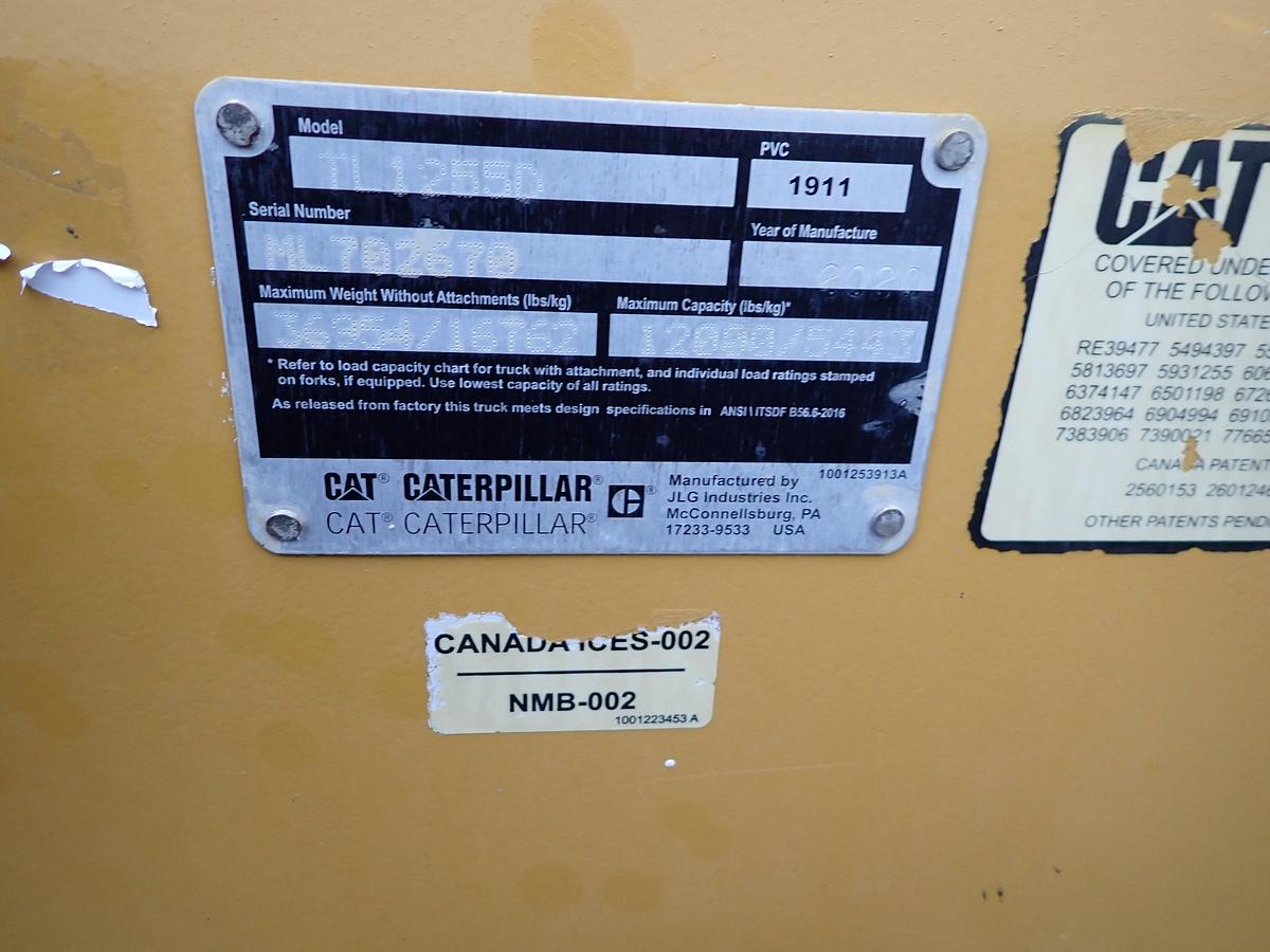 Used 2020 CAT TL1255D 12K Telehandler 