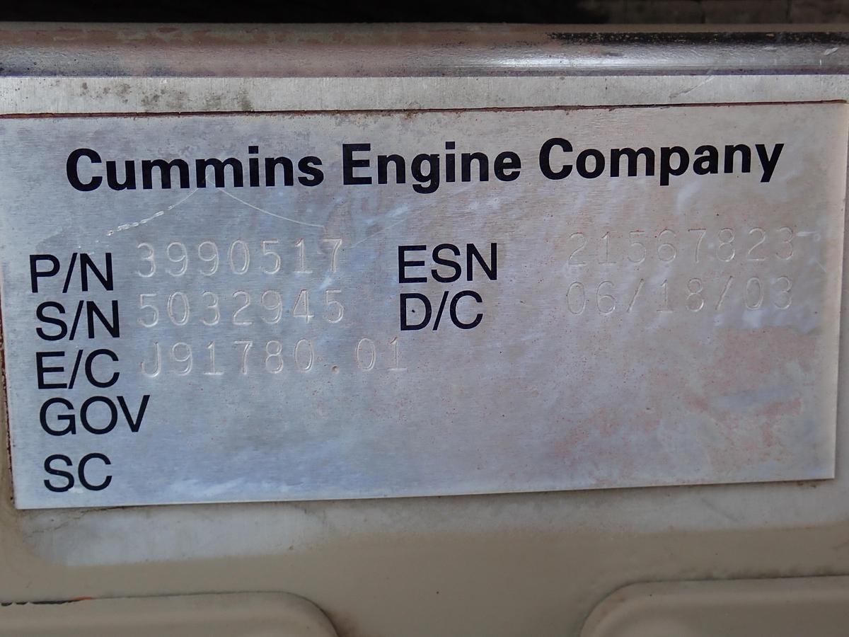Used 2003 Cummins QSB 5.9 Turbo Diesel Engine CPL 8296