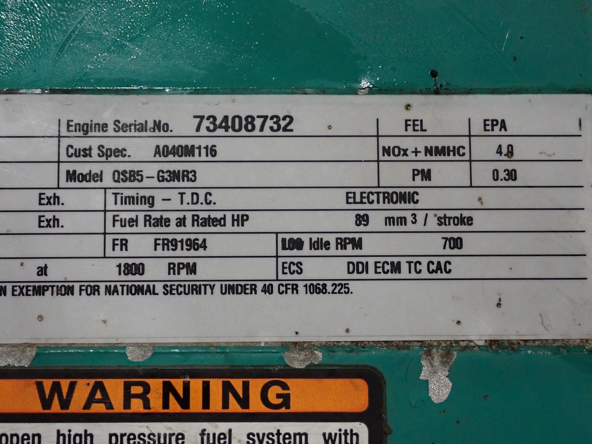 Used 2012 Cummins QSB 4.5 Diesel Engine 135 HOURS!