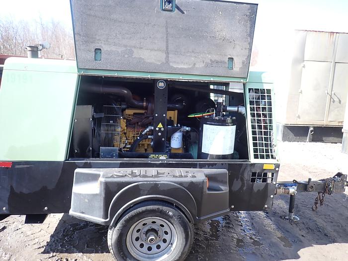 Used 2017 Sullair 375HDPQ 375 CFM Air Compressor JOHN DEERE DIESEL