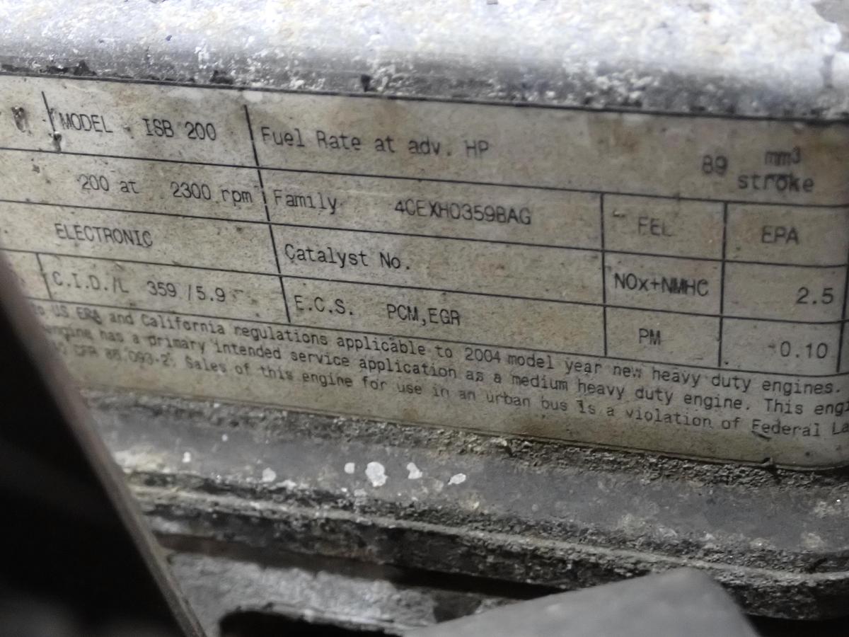 Used 2004 Cummins ISB 200 Diesel Engine CPL 8136