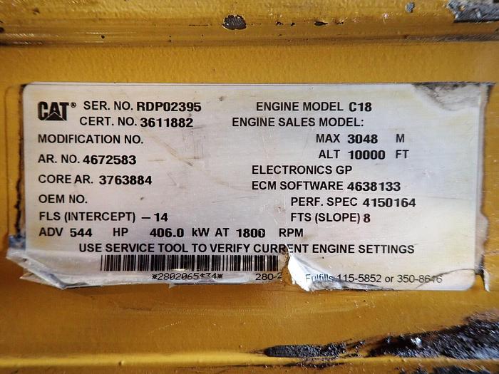 Used 2015 Caterpillar C18 Turbo Diesel Engine RUNS GOOD! 390FL 390 Excavator 467-2583