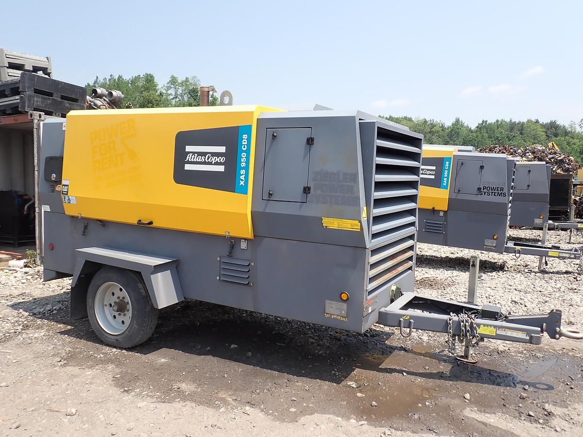 Used 2019 Atlas Copco XAS950CD8 950 CFM Air Compressor 1453 HOURS!