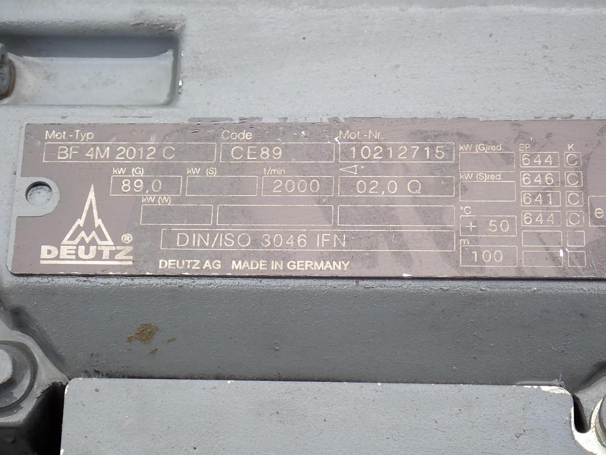 2006 DEUTZ BF4M2012C Diesel Engine 119 HP UNUSED