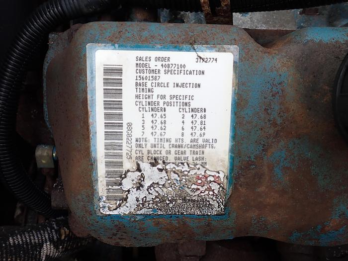 Used 1989 Detroit Diesel 8.2 Diesel Engine 107,882 MILES