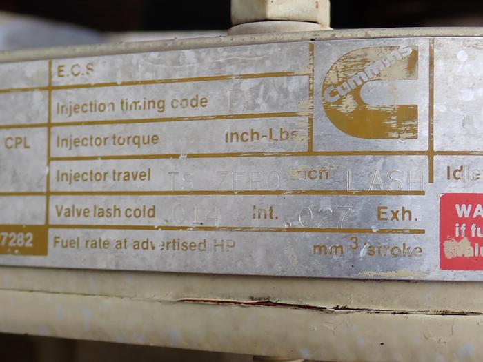 Used 1989 Cummins LTA10-C Diesel Engine 315 HP L10 CPL 894