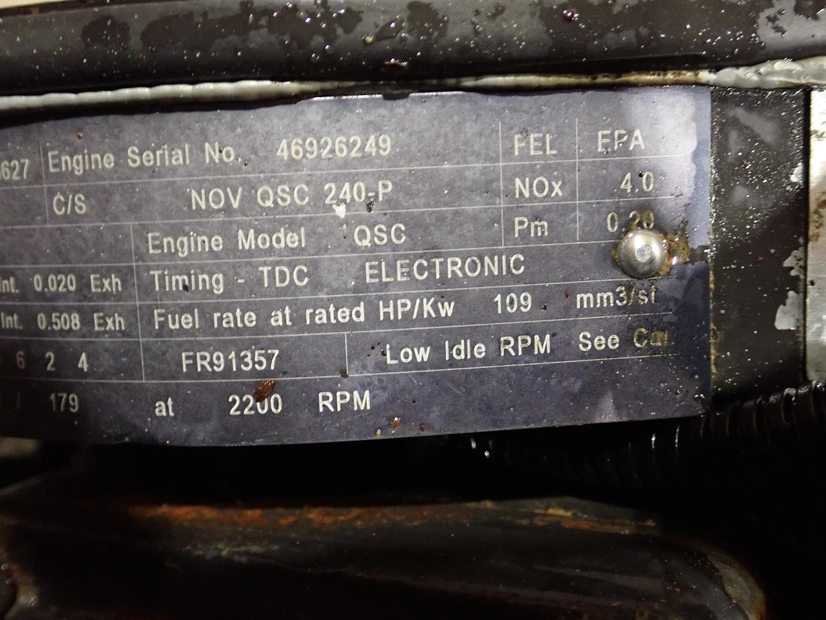 Used 2008 Cummins QSC 8.3 Turbo Diesel Egine CPL 8627