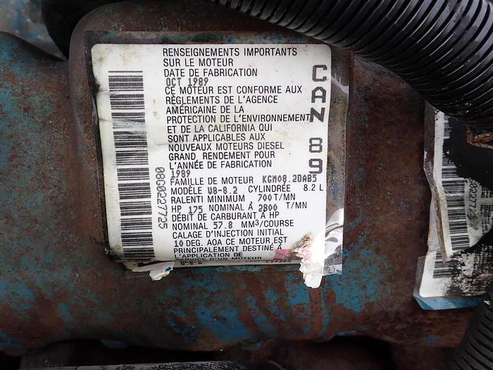 Used 1989 Detroit Diesel 8.2 Diesel Engine 107,882 MILES