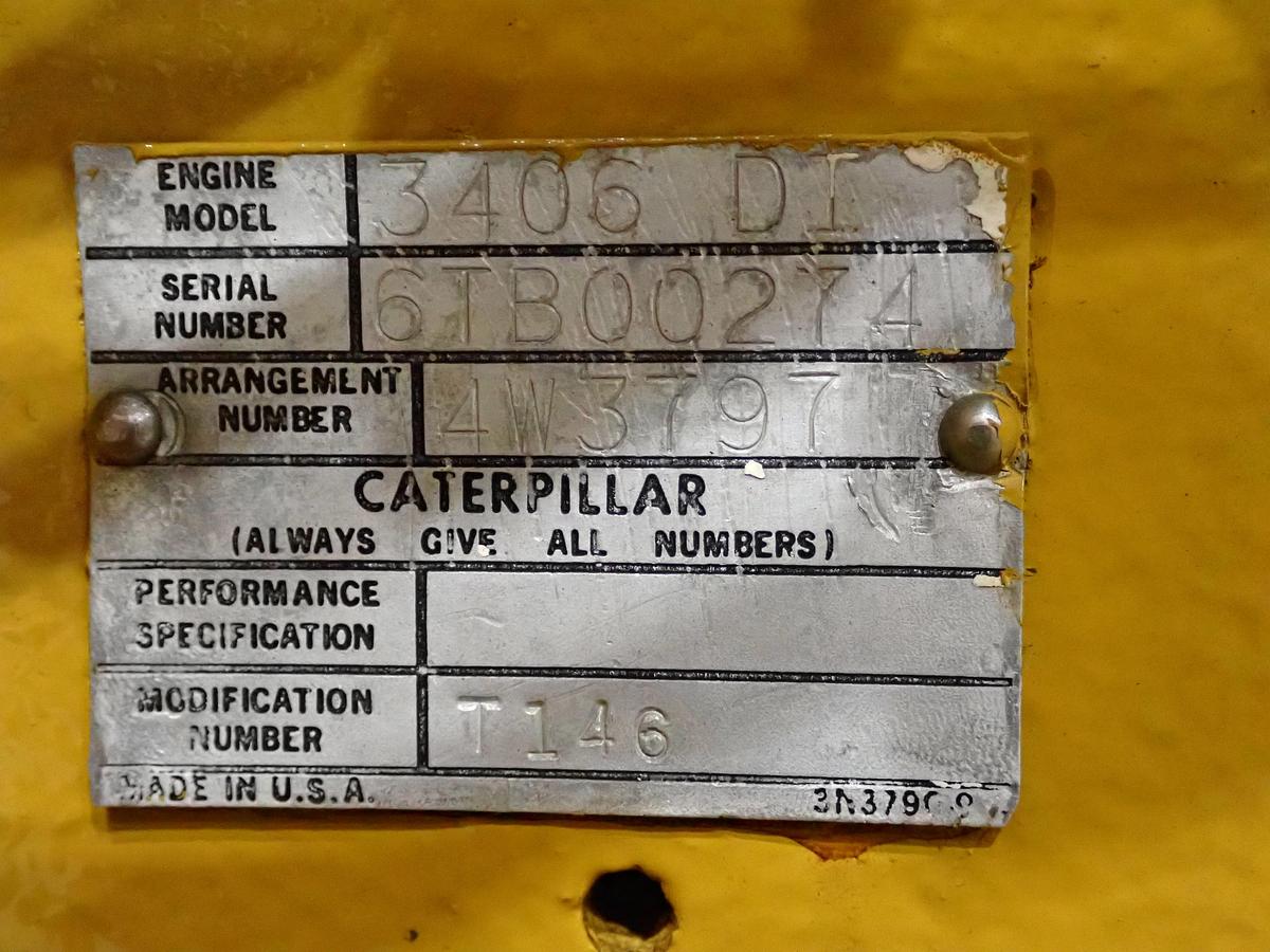 Refurbished CAT 3406B Diesel Engine AR # 4W3797 400 HP INDUSTRIAL