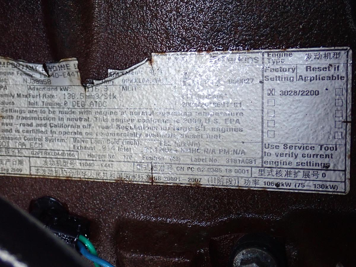 Used 2009 Perkins 1104D-E44TA Diesel Engine 1089 HOURS!