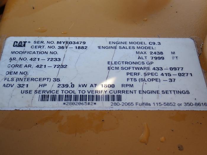 Used 2013 Caterpillar C9.3 Diesel Engine 336EL Excavator