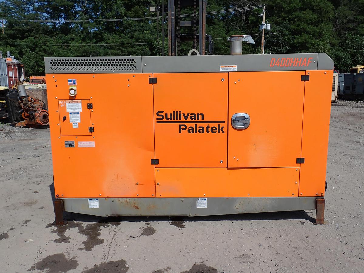 Used 2019 Sullivan Palatek D400PHHJD4AF 400 CFM Air Compressor 168 HOURS