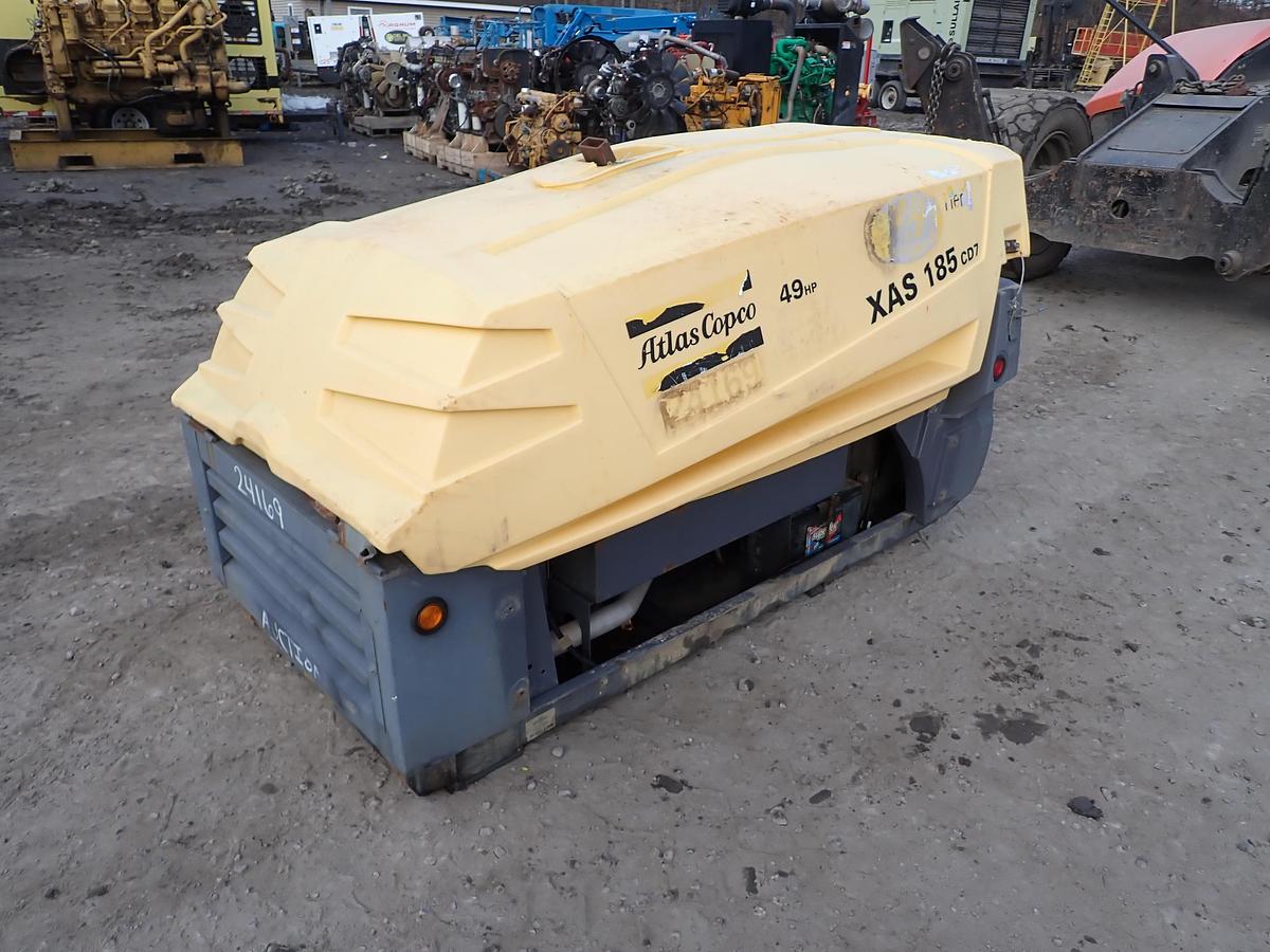 Used 2016 Atlas Copco XAS185CD7 Air Compressor 961 HOURS!