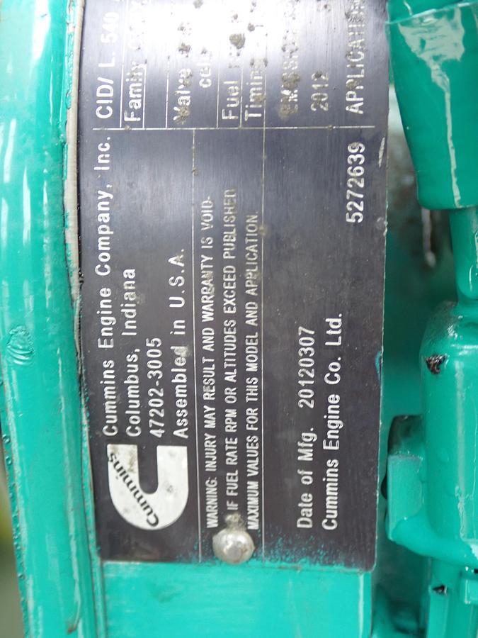 2012 Cummins DSHAB 175 KW Generator UNUSED!