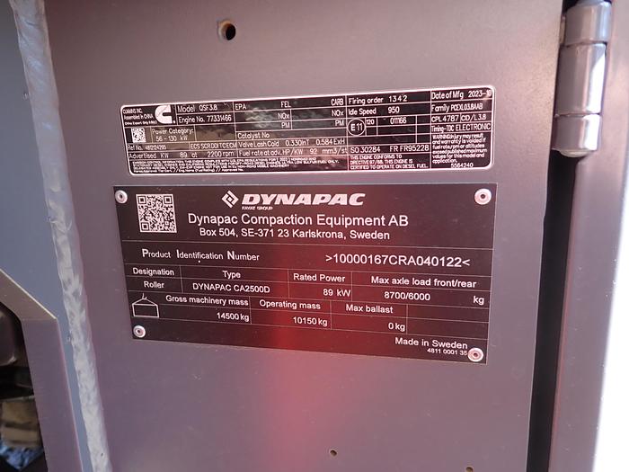 2024 Dynapac CA2500D 84" Vibratory Compactor UNUSED!