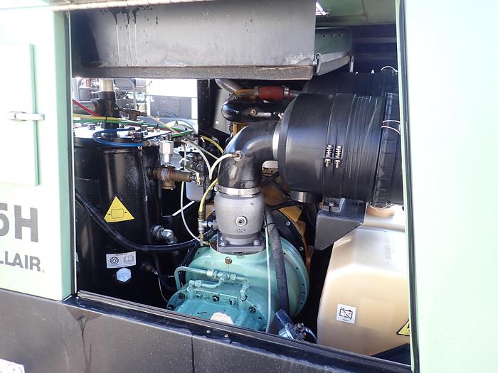 Used 2017 Sullair 375HDPQ 375 CFM Air Compressor JOHN DEERE DIESEL
