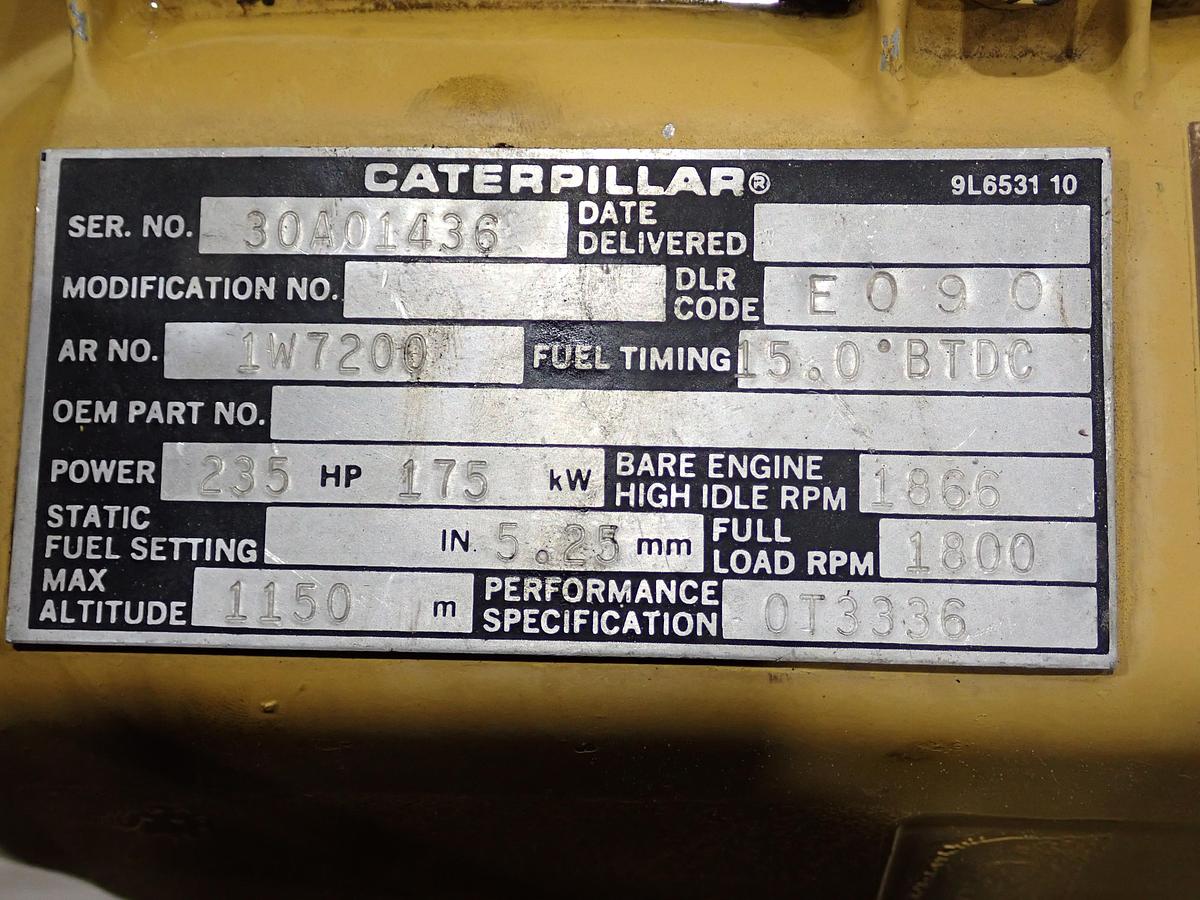Used CAT 3208T Turbo Diesel Industrial Engine 1W7200