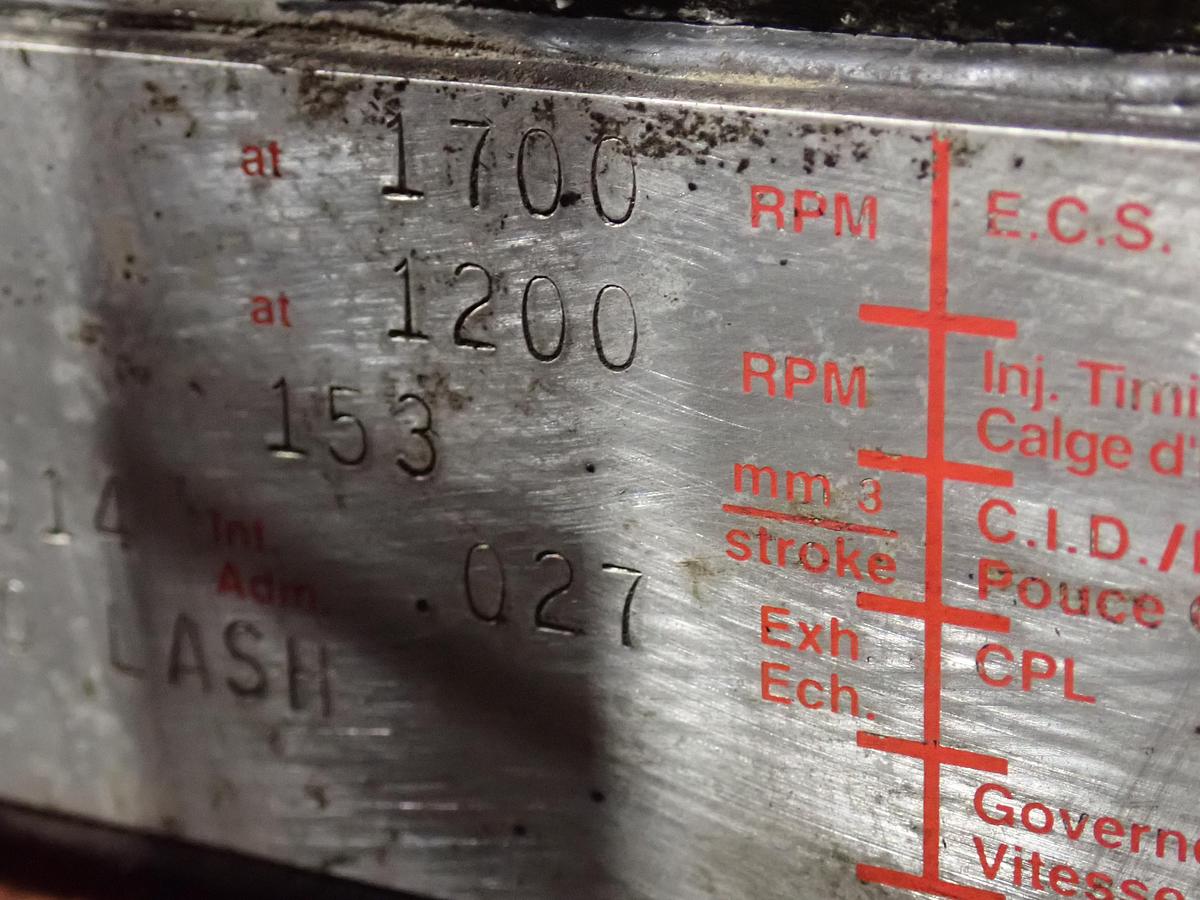 Used 1995 Cummins L10-260 Turbo Diesel Engine DRY INTAKE