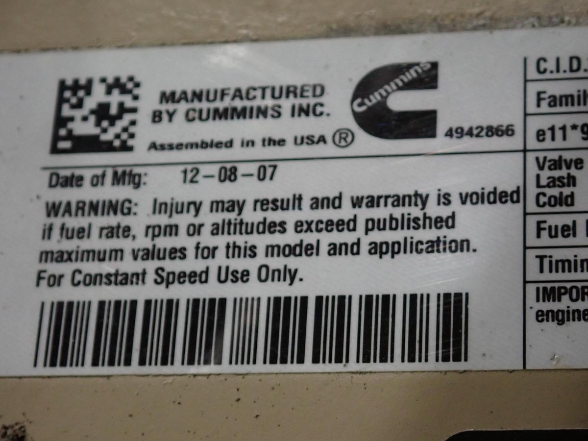 Used 2008 Cummins QSB 4.5 Diesel Engine CPL 1100 613 HOURS!