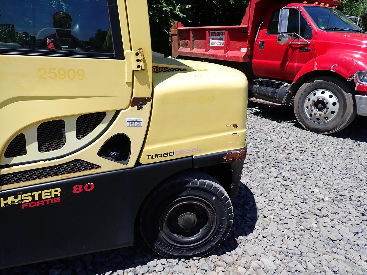 Used 2015 Hyster H80FT Diesel Forklift LOW HOURS! POSITIONERS!