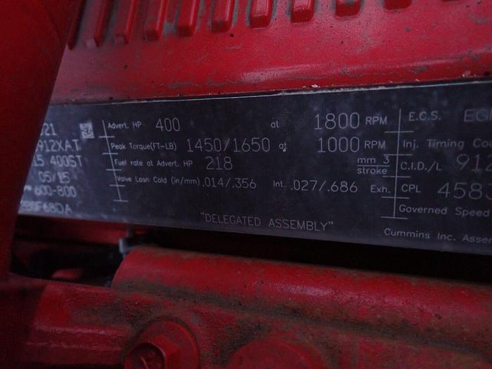 Used 2016 Cummins ISX 400 Turbo Diesel Engine LOW MILES!  CPL 4583 CM2350
